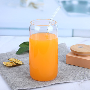 Couvercles en bambou pour tasse en verre borosilicaté de 16oz pour thé à bulles, bière, café glacé, whisky et autres verres - Product Image 3