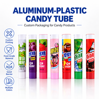 Tabung Kemasan Permen Plastik Aluminium Custom Cetak UV Tutup Ulir Diameter 12.7-35mm untuk Selai