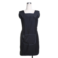 Tablier imperméable pour salon de coiffure, robe imperméable pour coupe de cheveux, tablier noir pour salon de coiffure, cape, logo personnalisé