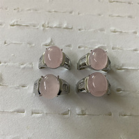 Bagues ajustables en argent avec grappe de pyrite naturelle brute et cristaux, vente en gros