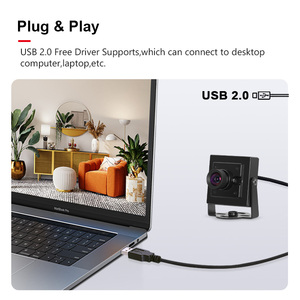 2MP Mini caméra HD <span class=keywords><strong>USB</strong></span> 3200 AR0230 1080P objectif Fisheye 1.44mm 180 degrés capteur CMOS Plug Play pour Windows Mac OS Linux 1 an - Product Image 2