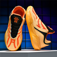 Nouvelle conception de chaussures de basket-ball de luxe pour hommes, à lacets, avec empeigne en mesh, semelle intermédiaire en TPU EVA, antidérapantes, tendance et confortables