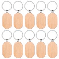 Vente en gros de supports vierges en bois durables et écologiques, forme bouclier, pour porte-clés, étiquettes de clés et anneaux de clés, pour cadeaux DIY, artisanat et gravure laser