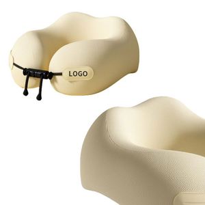 2026 Promotion Grey Polyester <b>Memory</b> Foam Soft U-Shaped Neck Pillow With <b>Box</b> for Office - Product Image 1