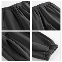 Produsen Pakaian Tracksuit Berat 345gsm, Setelan Olahraga Fleece Custom Ukuran Besar, Polos Unisex Pria Wanita