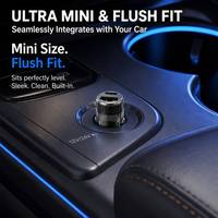 Cargador de Coche USB Transparente Mini de 36W al por Mayor de Fábrica, Cargador de Coche USB Tipo C de Doble Puerto PD 36W QC 18W