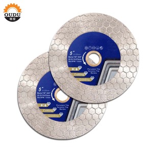 Lame de scie diamantée turbo industrielle 5'' (<span class=keywords><strong>125</strong></span> mm) à mailles, haute efficacité, sans bride, <span class=keywords><strong>disque</strong></span> de coupe plat pour carreaux de porcelaine et céramique - Product Image 4