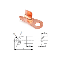 Connecteur à sertir de fil à baril ouvert Kit d'assortiment de bornes à anneau en cuivre OT 10A 20A 30A 40A 50A