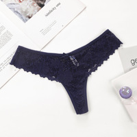 Culotte taille basse en dentelle pour femmes, sous-vêtements Sexy pour femmes, culotte string à dos en T pour adultes, uni teint comme sur la photo