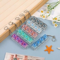 Stress Relief PC 4 Key With Light Mechanical Keyboard Click Fidget Keychain Multiple Color Options Stim Toy Stress Relief