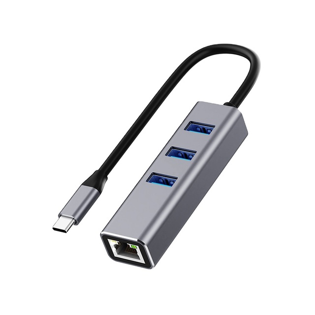 4 in 1 USB C Hub USB 3.0 5Gbps Multiport Adapter with Gigabit Ethernet RJ45 Port USB Hubs Laptop Docking Station for PC Computer