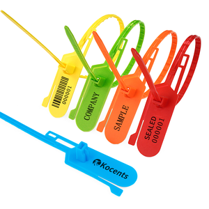 Cinta fácil de rasgar específica para logística de nuevo diseño con número de serie sello de etiqueta de cierre de cremallera de seguridad de plástico - Product Image 1