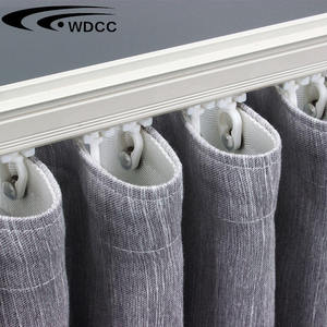 Rail de rideau en alliage d'aluminium S-Wave de type simple, design minimaliste, avec accessoires, pour usage domestique et hôtelier, Rippl – Fournisseur d'usine - Product Image 5
