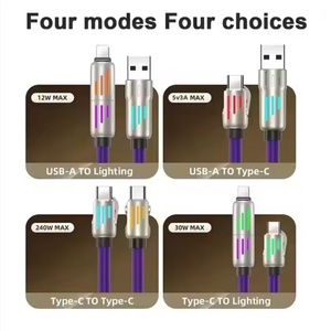 240W Super Fast 5A LED <b>Display</b> USB Charger 4-in-1 Multi-Device Rotating Elbow Type-C Mobile Phone Computer Fast Charger <b>Cable</b> - Product Image 4