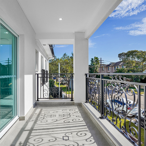 Hiện đại sang trọng ngoài trời wrought <span class=keywords><strong>s</strong></span>ắt ban công lan can Thiết kế thủ công cho lan can & tay vịn - Product Image 3