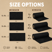 Feuilles de similicuir laserable noir à doré, fines et douces, 12x24 pouces, pour marquage de luxe et artisanat de haute qualité