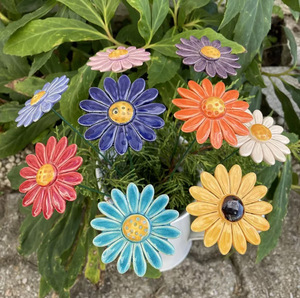 Ceramic Flower <strong>Daisy</strong> Pottery Large Plant Stake Fairy <strong>Garden</strong> Accessories Artificial Ceramic Flower <strong>Daisies</strong> - Product Image 6
