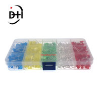 Kit de LED 3MM 5MM avec boîte, couleurs mélangées rouge vert jaune bleu blanc, assortiment de diodes électroluminescentes, 10 pièces chacune, nouveau, 500 pièces/lot