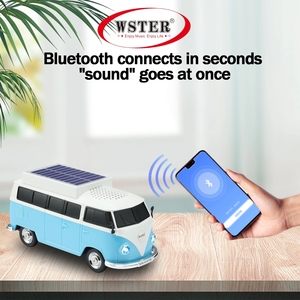Altavoz WS-698 de 5W con Energía Solar, Diseño Mini <span class=keywords><strong>BUS</strong></span>, Radio FM, Ranura para Tarjeta TF, Altavoz Inalámbrico Portátil Estéreo con Bajos Potentes - Product Image 4