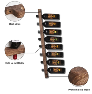 Estante de vino de madera montado en la pared rústica 24 Bottle Vertical <span class=keywords><strong>Wine</strong></span> <span class=keywords><strong>Rack</strong></span> Holder - Product Image 5