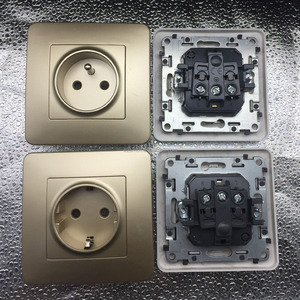 Hiện đại màu đen sang trọng 86 Vuông Tường ánh sáng điện Châu Âu Thiết bị chuyển mạch và ổ cắm Ukraine Kazakhstan Tajikistan - Product Image 4