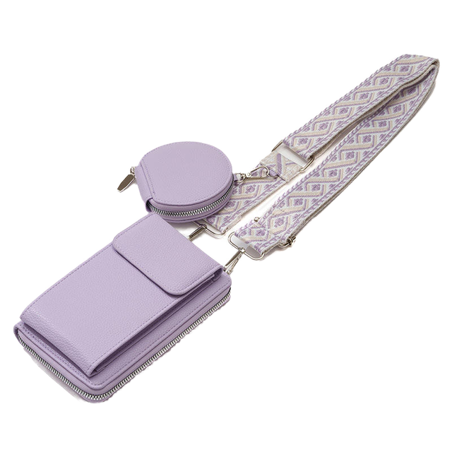 Luxury Ins Woman TPU Crossbody Phone Pouch Shoulder Straps Waterproof Shockproof Eco-Friendly Chinoiserie Design iPhone 16 Pro