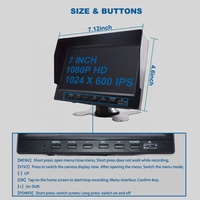Grosir Pabrik harapan emas spion 7 inci layar Lcd Ips cerdas gambar pengenalan deteksi pejalan kaki manusia