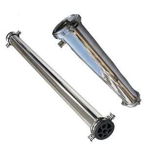 Side Port 8Inch Stainless Steel Membrane Housing 8040 RO Membrane Housing Water Treatment Seamless 300PSI SS304 Membrane Vessel