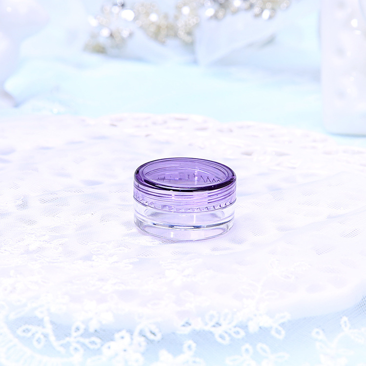 clear jar with purple cap