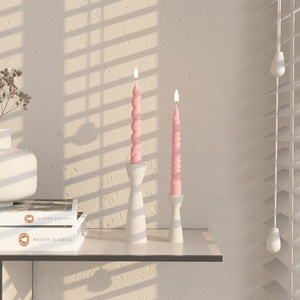 DM824 DIY Concrete Pillar <strong>Strip</strong> Tealight Candle Holder Mold Plaster <strong>Resin</strong> Silicone Candlestick Mould - Product Image 5