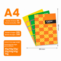 Cahier d'exercices agrafé personnalisé avec pages intérieures, emballage en boîte, fournisseur pour étudiants et salles de classe – Approvisionnement direct usine
