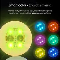Sous-verre LED rechargeable par USB, tapis lumineux pour boissons, couleurs changeantes RGB, pour la maison, le bar, le karaoké, les mariages et les fêtes