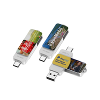 Clé USB double interface OTG UTC190 avec logo personnalisé, USB 2.0 Type C, clé USB pour téléphone portable, stockage externe, clé USB personnalisée