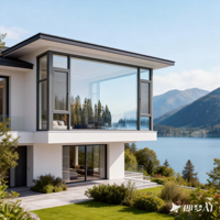 Ventanas Abatibles de Aluminio Resistentes a Impactos con Malla de Seguridad, Aislamiento Acústico y Rotura Térmica, Doble Acristalamiento para Entrada de Apartamento