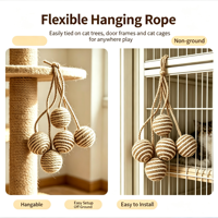 Jouet Chat Boule Sisal Griffoir Suspendu Interactif Corde Résistant aux Morsures pour Chats et Chiens