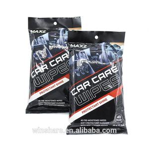 Fornecimento de fábrica com logotipo personalizado, lenços umedecidos sem álcool para polimento de carros, lenços umedecidos de couro para painel, lenços umedecidos para limpeza de carros - Product Image 3