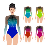 Justaucorps de gymnastique rythmique Huntres de Chine - Ensemble de justaucorps et de shorts d'entraînement acrobatique pas cher, papillon pour filles