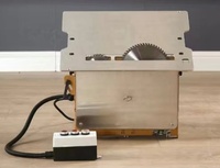 Sierra de Mesa Mini de Precisión para Trabajar la Madera Wanjia Machinery WT20, con Mesa Deslizante para Corte de Madera