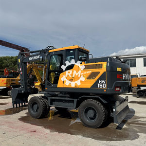 Excavadora de ruedas Hyundai HW150 para trabajo de movimiento de tierras Motor importado Bomba de motor Engranaje PLC Envío gratis - Product Image 3