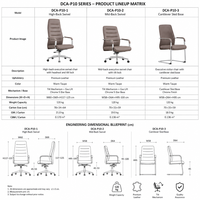 Chaise de bureau de direction, dossier haut, en cuir, pivotante, avec appui-tête, verrouillage d'inclinaison, chaise ergonomique pour manager, pour le bureau