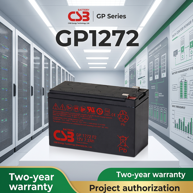 Original CSB GP1272 12V 7.2Ah AGM VRLA Sealed Lead Acid Battery Maintenance Free for UPS Alarm Emergency Backup Power