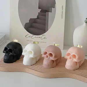 DGC couleur Halloween crâne forme bougie nouveauté squelette votif fantôme Goth Mini bougies gothiques bougies étranges forHalloween