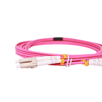 Penjualan Langsung Pabrik Kabel Serat Optik Multimode Duplex OM4 LC-UPC yang Dapat Disesuaikan 3.0mm Panjang 1M-70M Kabel Patch Optik