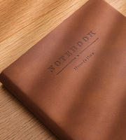 Carnet de notes en cuir PU à couverture souple épaissie, format A4/B5/A5, avec reliure thermique, personnalisable pour entreprises