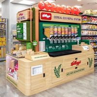 Distributeur de nourriture en vrac mural écologique, distributeur de noix naturelles, distributeur de bonbons M&M Sweetez, distributeur de nourriture en plastique pour magasin