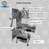 QD MECH machines de boucherie sciage coupe-viande coupe coupe 400A 500A 300A acier inoxydable viande os scie Machine