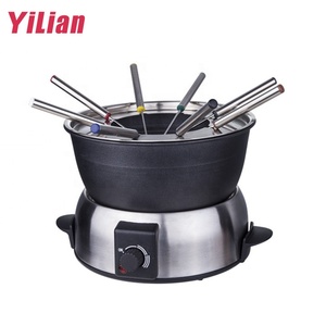 Juego de máquina eléctrica de acero inoxidable para hacer Chocolate, olla pequeña extraíble para 6 personas, Fondue Suiza - Product Image 1
