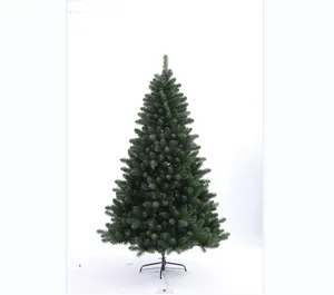 Árbol de Navidad verde artificial con punta de PVC redonda al por mayor de 6 pies/7 pies para decoración navideña