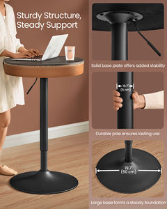 <span class=keywords><strong>VASAGLE</strong></span> <span class=keywords><strong>Mesa</strong></span> de Bar de Altura Regulable, <span class=keywords><strong>Mesa</strong></span> <span class=keywords><strong>Alta</strong></span> Redonda de Pub con Almacenamiento - Product Image 3