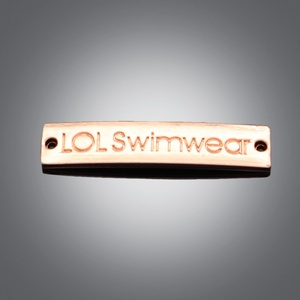 Hot Sale Rectangle Shape Custom Metal Label/Brand Logo for Swimwear <b>Bag</b> Parts & <b>Accessories</b> - Product Image 5